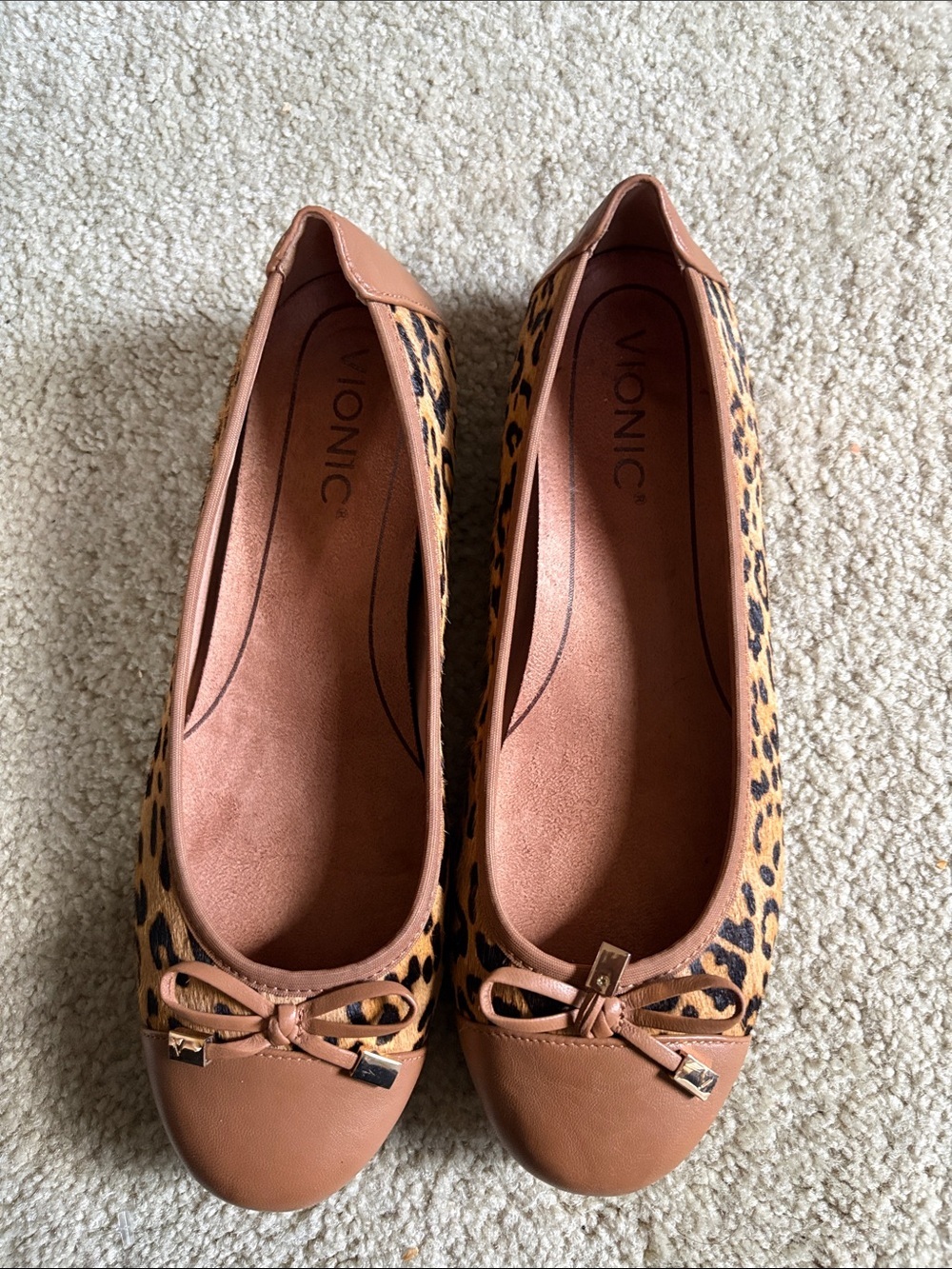 Vionic “Minna” Leopard-Print Ballet Flats in Tan/Brown - Picture 9 of 11